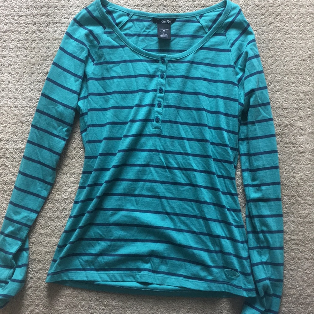 Oakley Long Sleeved T with Button Detail